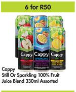 Cappy Still Or Sparkling 100% Fruit Juice Blend Assorted-For 6 x 330ml