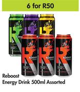 Reboost Energy Drink Assorted-For 6 x 500ml