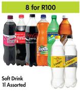 Soft Drink Assorted- For 8 x 1ltr