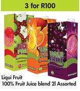 Liqui Fruit 100% Fruit Juice Blend Assorted-For 3 x 2Ltr