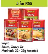 Royco Sauce, Gravy Or Marinade Assorted-For 5 x 32-39g