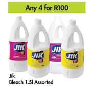 Jik Bleach Assorted-For Any 4 x 1.5Ltr