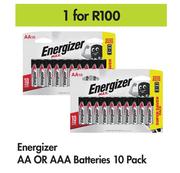 Energizer AA Or AAA Batteries 10 Pack-For 1