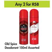 Old Spice Deodorant Assorted-For Any 2 x 150ml