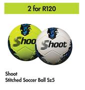 Shoot Stitched Soccer Ball Sz 5-For 2