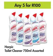 Harpic Toilet Cleaner Assorted-For Any 5 x 750ml