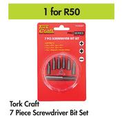 Tork Craft 7 Piece Screwdriver Bit Set-For 1