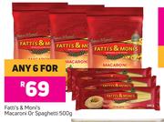 Fatti & Moni's Macaroni Or Spaghetti-For Any 6 x 500g