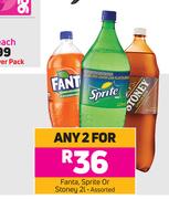 Fanta, Sprite Or Stoney Assorted-For Any 2 x 2Ltr