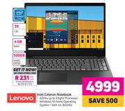 Lenono Intel Celeron Notebook