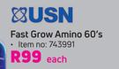 USN Fast Grow Amino-60's Each