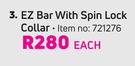 EZ Bar With Spin Lock Collar-Each