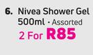 Nivea Shower Gel Assorted-For 2 x 200ml