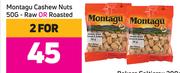 Montagu Cashew Nuts Raw Or Roasted-For 2 x 50g