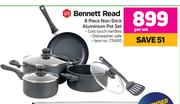 Bennett Read 8 Piece Non Stick Aluminium Pot Set-Per Set