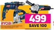 Ryobi 650W Impact Corded Drill Pd-650 Or 850W Angle Grinder G-850 Or 650W Jigsaw J-650V-Each