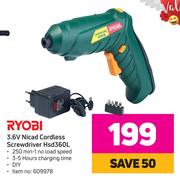 Ryobi 3.6V Nicad Cordless Screwdriver Hsd360L