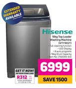 Hisense 18kg Top Loader Washing Machine WTY1802T
