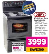 2Defy 4 Solid Plate Stove Black DSS-494