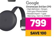Google Chromecast 3rd Gen CPO