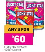 Lucky Star Pilchards Assorted-For Any 3 x 400g