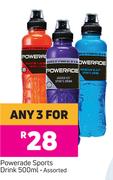 Powerade Sports Drink Assorted-For Any 3 x 500ml