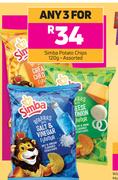 Simba Potato Chips Assorted-For Any 3 x 120g