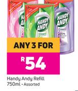 Handy Andy Refill Assorted-For Any 3 x 750ml