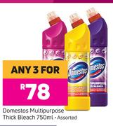 Domestos Multipurpose Thick Bleach Assorted-For Any 3 x 750ml