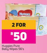Huggies Pure Baby Wipes-For 2 x 56's