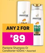 Pantene Shampoo Or Conditioner Assorted-For Any 2 x 400ml