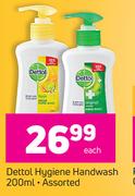 Dettol Hygiene Handwash Assorted-200ml Each