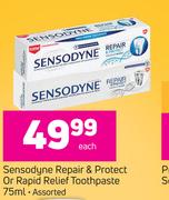 Sensodyne Repair & Protect Or Rapid Relief Toothpaste Assorted-75ml Each