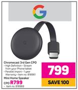 G Chromecast 3rd Gen CPO