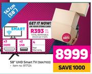 Hisense 58"(147cm) UHD Smart TV 58A7100