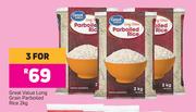 Great Value Long Grain Parboiled Rice-For 3 x 2Kg