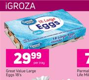 2Great Value Large Eggs-18's Per Tray