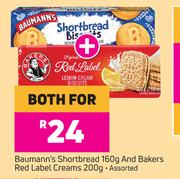 Baumann's Shortbread 160g & Bakers Red Label Creams 200g Assorted-For Both