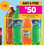 Fanta, Sprite Or Stoney Assorted-For Any 4 x 1.5L