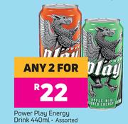 Power Play Energy Drink Assorted-For Any 2 x 440ml