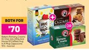 Bakers Romany Creams Or Choc Kits 200g & House Of Coffees Hug In A Mug Cappuccino 10's Assorted-For 