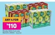 Rhodes 100% Fruit Juice Blend Assorted-For Any 4 x 6 x 200ml
