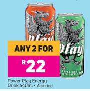 Power Play Energy Drink Assorted-For Any 2 x 440ml
