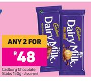 Cadbury Chocolate Slabs Assorted-For Any 2 x 150g