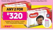 Huggies Dry Comfort Jumbo Pack Disposable Nappies-For Any 2