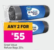 Great Value Refuse Bags-For Any 2 x 20's