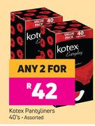 Kotex Pantyliners Assorted-For Any 2 x 40's