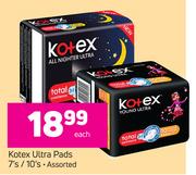 Kotex Ultra Pads Assorted-7's/ 10's Each