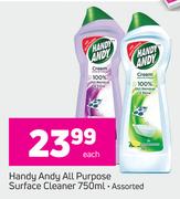 Handy Andy All Purpose Surface Cleaner Assorted-750ml Each