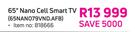 LG 65" Nano Cell Smart TV 65NANO79VND.AFB